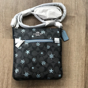 Mini Rowan File Bag in Signature Canvas with Snowflake Print